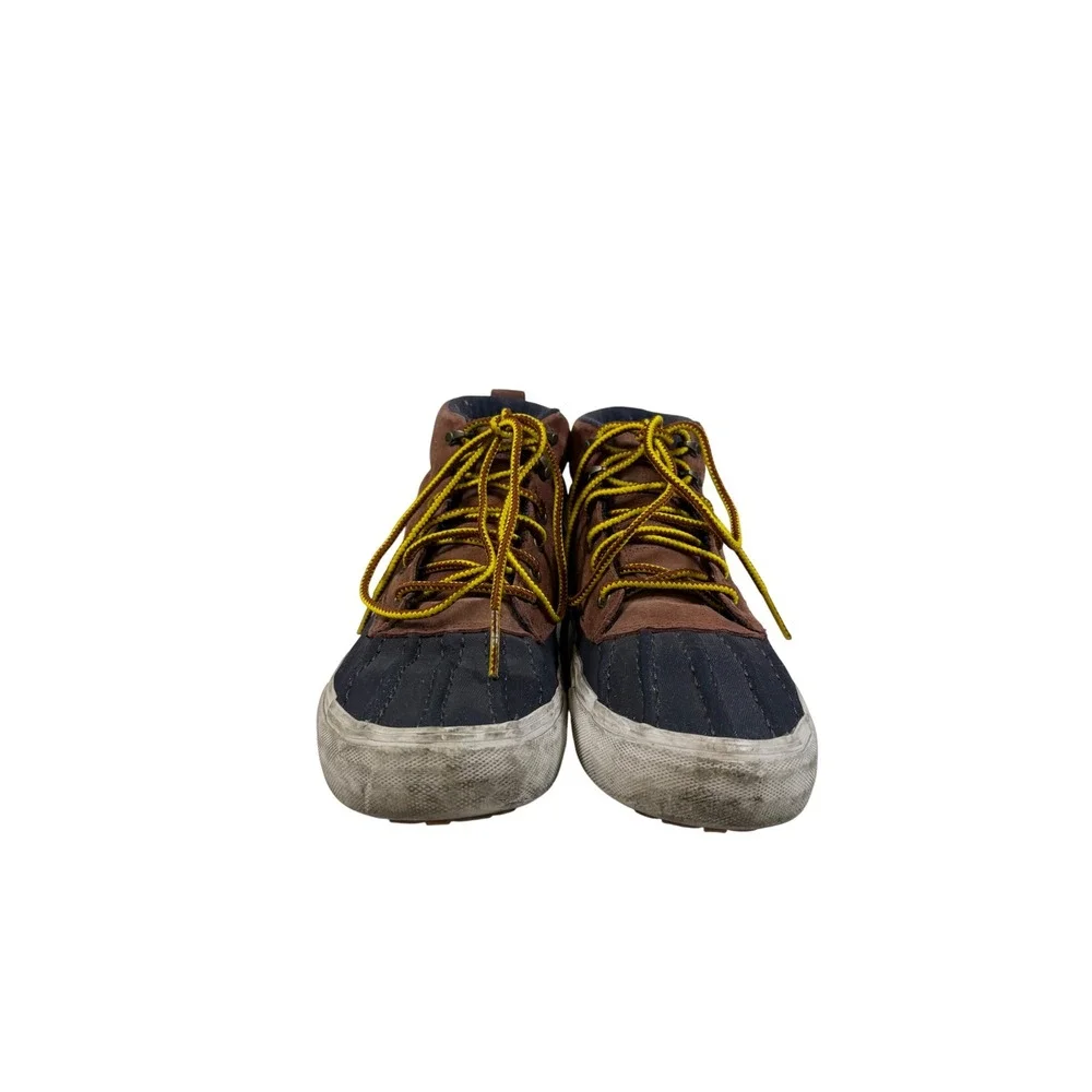 Vans Sk8-Hi Del‎ Pato MTE Brown Navy Blue Duck Boot Mens 7.5 Womens 9.0